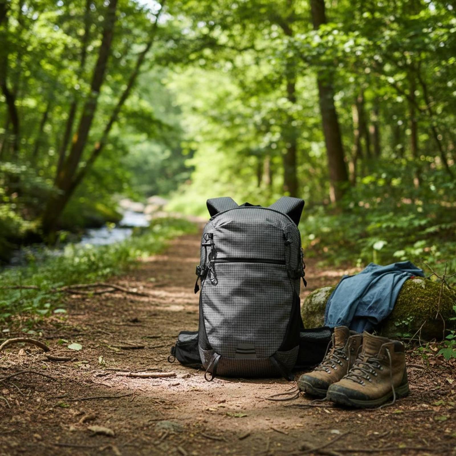 Hiking Backpack Waterproof - 야외 하이킹 배낭, 압축 스트랩 포함,