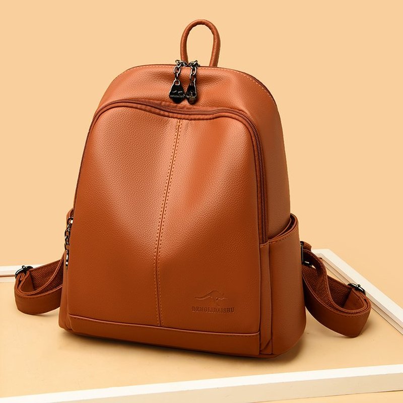 새로운 한국산 소프트 PU 가죽 대용량 여행용 백팩 여 - Travel Backpack Anti Theft 리뷰 및 가격
