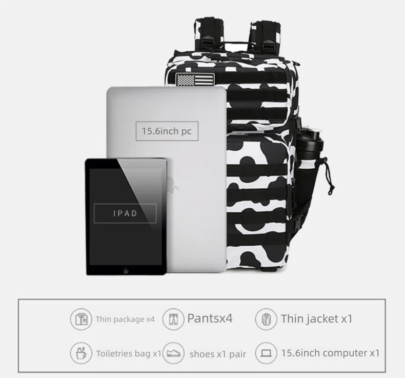 45L/35L/25L 전술 배낭 몰리 아웃도어 스포츠  - Hiking Backpack Waterproof 리뷰 및 가격